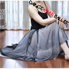 Dancewear Ballet Dress Seamless Stretched Mixed Color Mesh Long Skirt