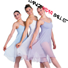 Dancewear Ballet Lyrical Fitness Long Dress Chiffon Dance Long Skirt With Camisole Top