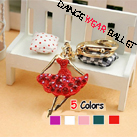Five Colors Dance Ballet Ballerina Girl Key Ring